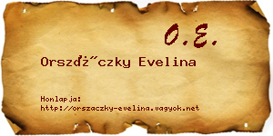 Orszáczky Evelina névjegykártya